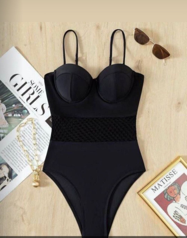 مایو اسلیپ کاپ دار رنگ مشکی برند فیتان _فروشگاه اینترنتی لاوین