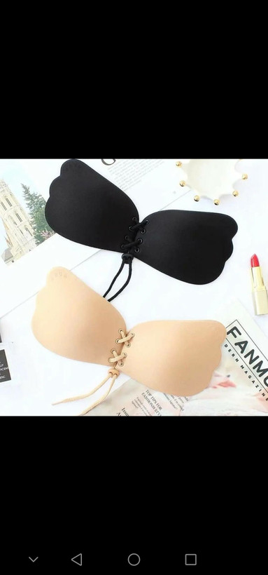 سوتین پروانه ای رنگ کرم و مشکی_فروشگاه اینترنتی لاوین گالری در شیراز