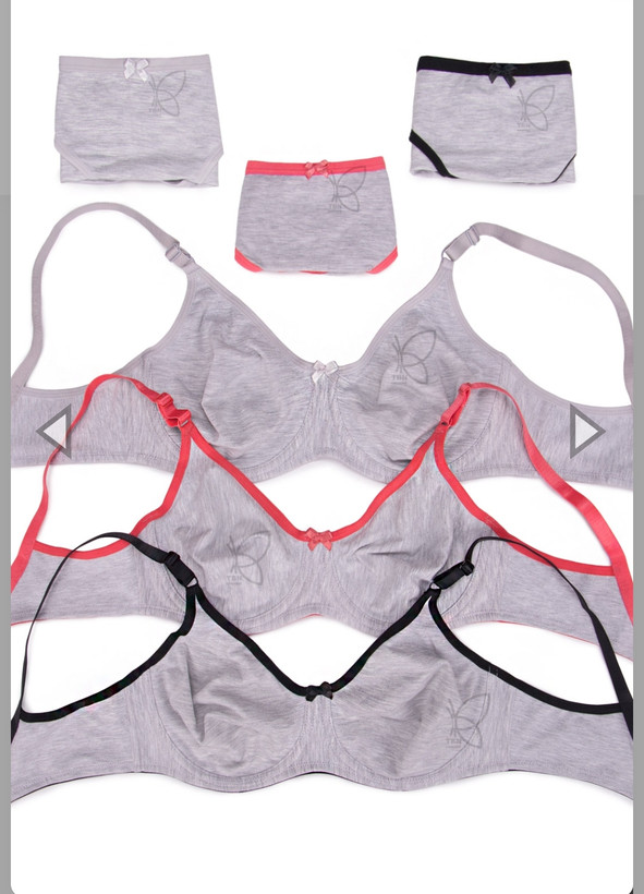 ست شورت و سوتین فنر دار پرسی بدون درز 100%نخی_فروشگاه اینترنتی لاوین