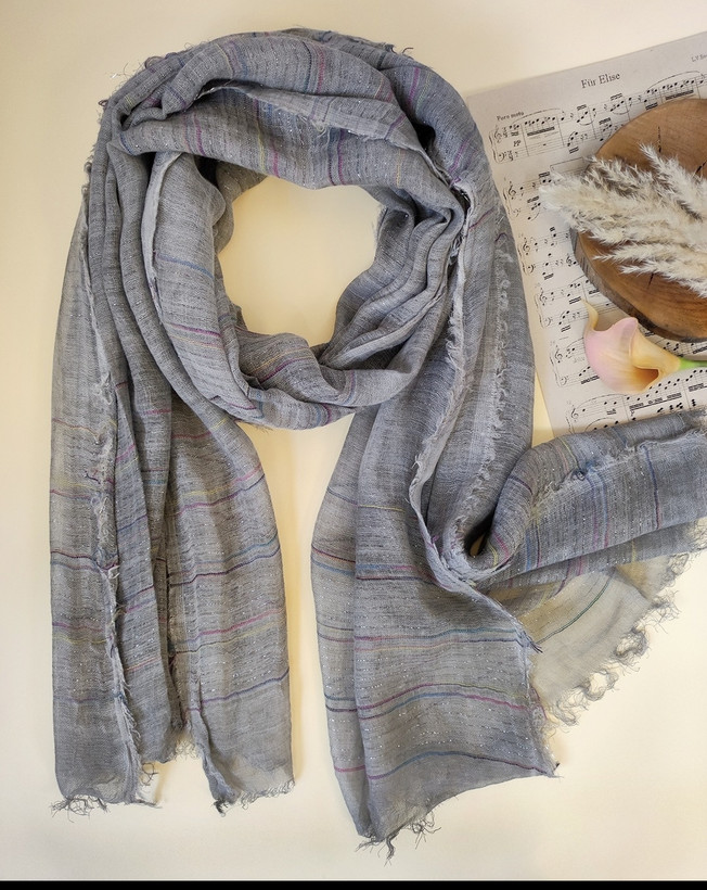 شال نخی سنگشور دور لمه-فروشگاه اینترنتی لاوین گالری در شیراز