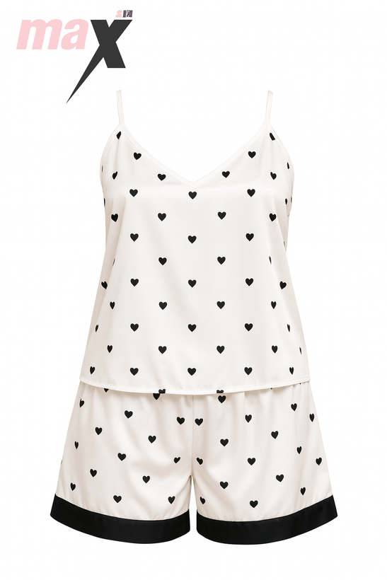 تاپ و شلواک ساتن طرح قلبی-فروشگاه اینترنتی لاوین گالری در شیراز