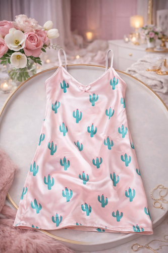 لباس خواب ساتن طرح کاکتوس برند MAX-فروشگاه اینترنتی لاوین گالری در شیراز