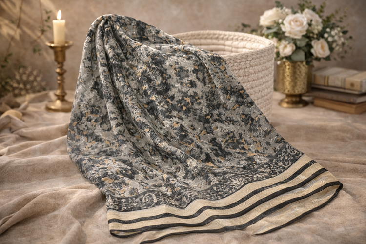 روسری نخی قواره 120برند Visha-فروشگاه اینترنتی لاوین گالری درشیراز